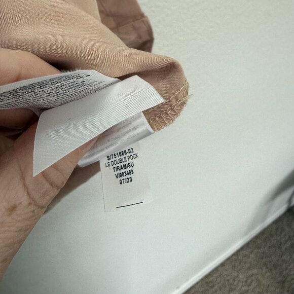 Old Navy Tiramisu Long Sleeve Double Pocket Button Up Shirt Womens size XXL NEW - Picture 5 of 6